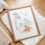 Lioness Surf – Tropical Wall Art Print, thumbnail 2 of 4