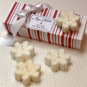 Christmas Snowflake Candles Gift Box Set, 8 of 9