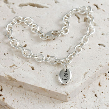 Pebble Personalised Solid Silver Charm, 9 of 12