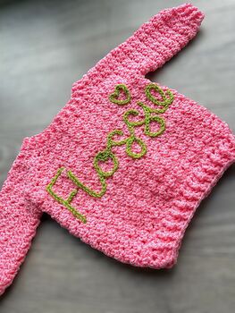 Personalised Baby Name Cardigan With Chicks, 5 of 12