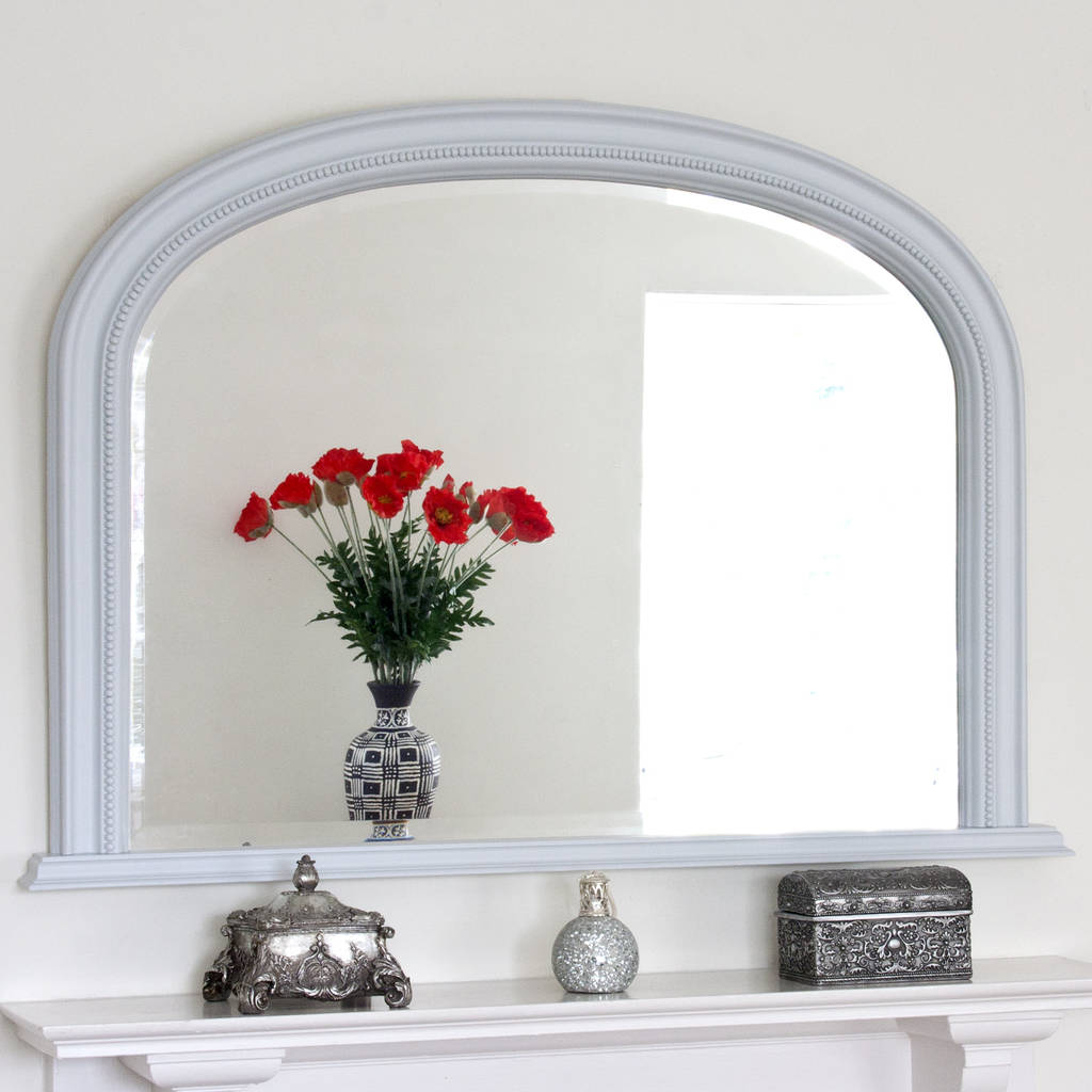 grey diana overmantle mirror by decorative mirrors online