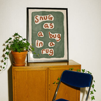 Snug As A Bug In A Rug Nursery Print, 6 of 11