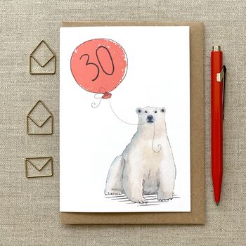 Personalised Polar Bear Birthday Card, 2 of 4
