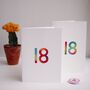 Handmade 18th Birthday Rainbow Watercolour Card, thumbnail 1 of 6