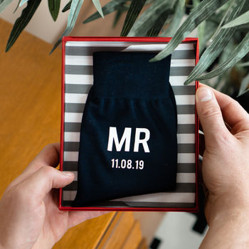 Personalised 'Mr' Wedding Date Socks, 2 of 2