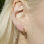 Large Twist Huggie Hoop Earrings, thumbnail 4 of 6