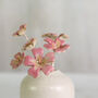Handmade Ceramic Primrose Flower Stems Set | Fuchsia Pink, thumbnail 4 of 8