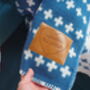 Crosses Throw With Personalised Leather Patch, thumbnail 3 of 7