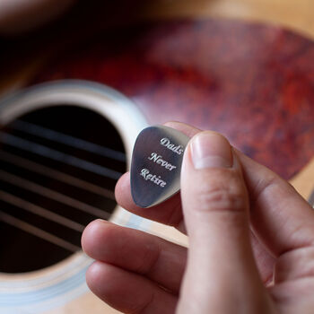 Corporate Gifting Three Personalised Silver Plectrums, 5 of 7