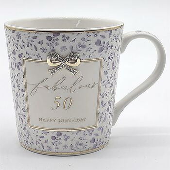 Fabulous 50th Birthday Mug Gift Fine China, 2 of 6