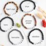 Couples Boyfriend Personalised Gemstone Beaded Bracelet Set, thumbnail 2 of 10