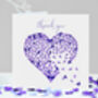 Thank You Butterfly Purple And Lilac Heart Card, Not 3D, thumbnail 1 of 12