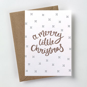 A 'Merry Little Christmas' Letterpress Card, 4 of 4
