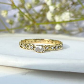 Shining Star Diamond Pave Engagement Ring, 2 of 5