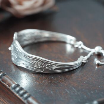 Shell Scroll Vintage Spoon Bracelet, 2 of 5