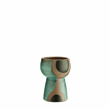 Stoneware Vases In Emerald And Black, 3 of 3