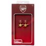 Arsenal Football Club Gold Finish Cannon Hoop Earrings, thumbnail 3 of 4