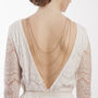 Bridal Back Drape Necklace In Rose Gold, thumbnail 1 of 4