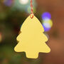 Set Of Four Leather Tree Decorations/Gift Tags, thumbnail 6 of 8