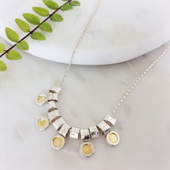 Silver And Gold Petal Necklace, 2 of 5