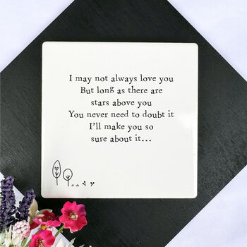 Personalised Song Lyric Coaster Square Keepsake Gift, 2 of 2