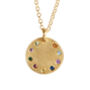Multicoloured Sapphire 9ct Gold Pendant, thumbnail 3 of 10