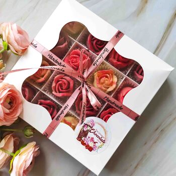 Roses Chocolate Box, Handmade Flowers Present, 6 of 9