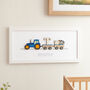 Personalised New Baby Name Tractor Print, thumbnail 2 of 3