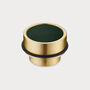 Brass Floor Mounted Door Stops With Leather Insert, thumbnail 7 of 8