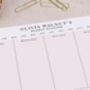 Pink Dog Personalised Weekly Planner Desk Pad, thumbnail 2 of 4
