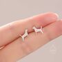 Sterling Silver Tiny Beagle Dog Stud Earrings, thumbnail 6 of 11