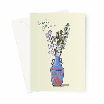 Flower In Vase Thank You Card, 2 of 2