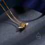 Sterling Silver Tiny Origami Crane Pendant Necklace, thumbnail 4 of 11