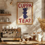 Cuppa Tea Unframed Hand Painted Art Print, thumbnail 3 of 4