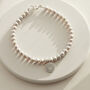 Pearl Bracelet With Personalised Silver Initial Disc, thumbnail 1 of 2