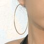 Extra Large Polished Silver Plated Hoop Earrings, thumbnail 4 of 7