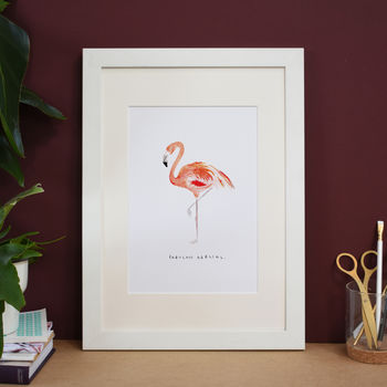 'Fabulous Darling' Flamingo Art Print, 2 of 2