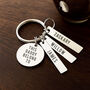 Personalised Daddy Engraved Steel Keyring Gift For New Dad, thumbnail 2 of 2