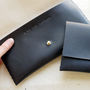 'Hidden Message' Personalised Leather Clutch Bag, thumbnail 9 of 12