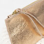 Metallic Leather Clutch Purse With Wrist Strap, thumbnail 5 of 12