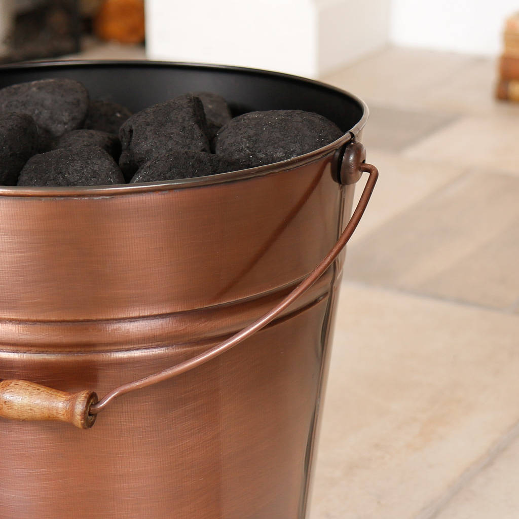 personalised vintage copper coal bucket by dibor