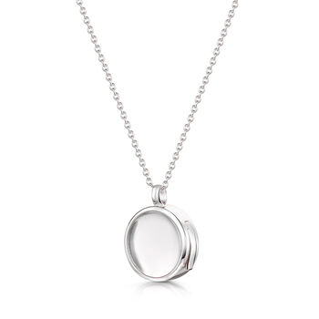 Floating Round Memory Locket Silver, 6 of 11