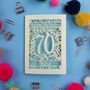 Personalised 70th Birthday Card Papercut Flower Design, thumbnail 2 of 9