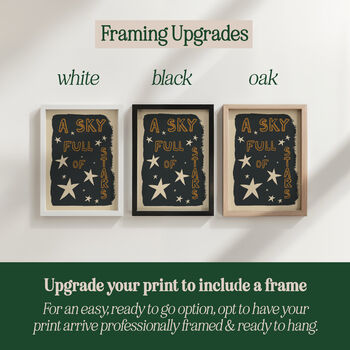 A Sky Full Of Stars Coldplay Print, 5 of 12