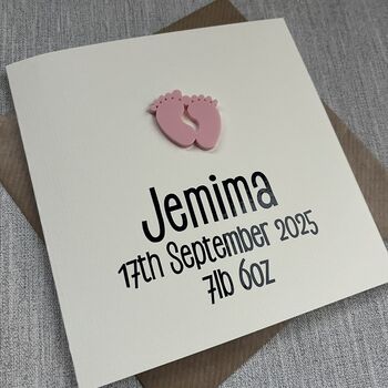 Personalised New Baby Toes Card, 2 of 2