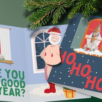 Moaning And Jiggling Animated 'Sexy Santa'! Funny And Cheeky Christmas Card, 7 of 12
