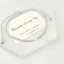 'Never Give Up' Morse Code Sterling Silver 925 Bracelet, thumbnail 1 of 6