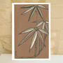 Brown Japanese Leaf Art Print, thumbnail 2 of 3