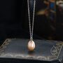 Natural Pink Pearl Necklace In Sterling Silver, thumbnail 1 of 8