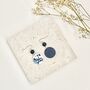 Statement Blue And White Floral Handmade Dangle Earrings, thumbnail 3 of 6